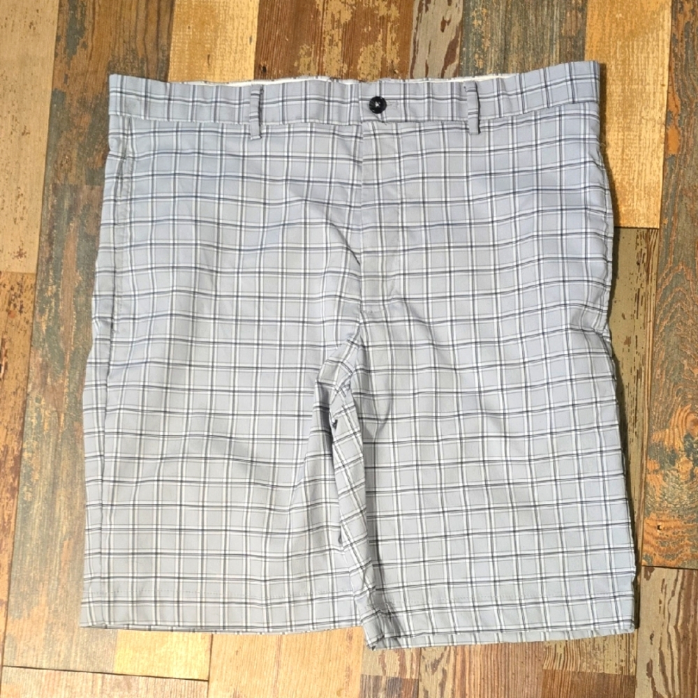 Greg Norman Men’s Plaid Flat Multi-gray 34 Stretch Zip Pockets‎